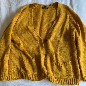 American Apparel gold/ yellow cardigan